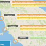Infografica siti di interesse nazionale per le bonifiche in Toscana