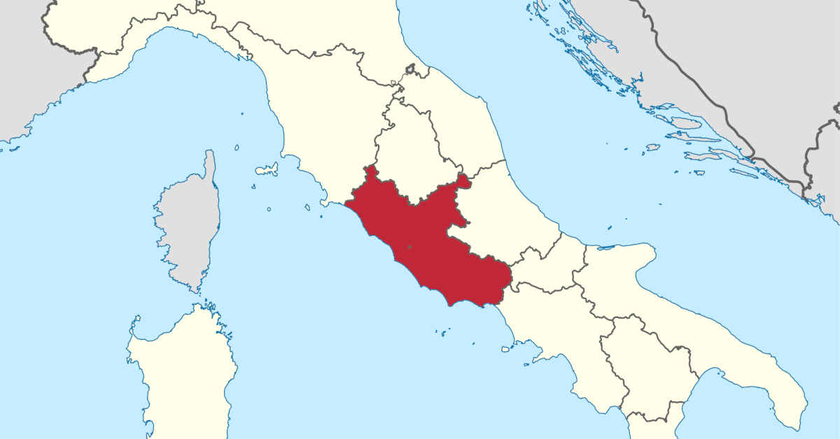 La Regione Lazio su Mappa dell'Italia. I Siti di Interesse Nazionale per le bonifiche nel Lazio