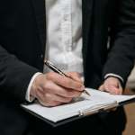 Avvocato scrive su agenda